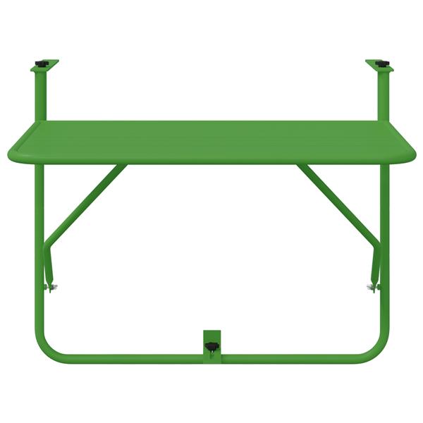 Grote foto vidaxl balkontafel hangend inklapbaar 60x40 cm staal groen tuin en terras tuinmeubelen