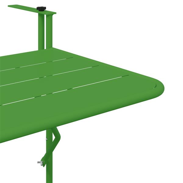 Grote foto vidaxl balkontafel hangend inklapbaar 60x40 cm staal groen tuin en terras tuinmeubelen