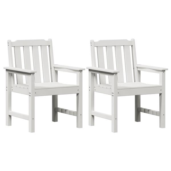 Grote foto vidaxl tuin eetstoelen 2 stuks wit hdpe tuin en terras tuinmeubelen