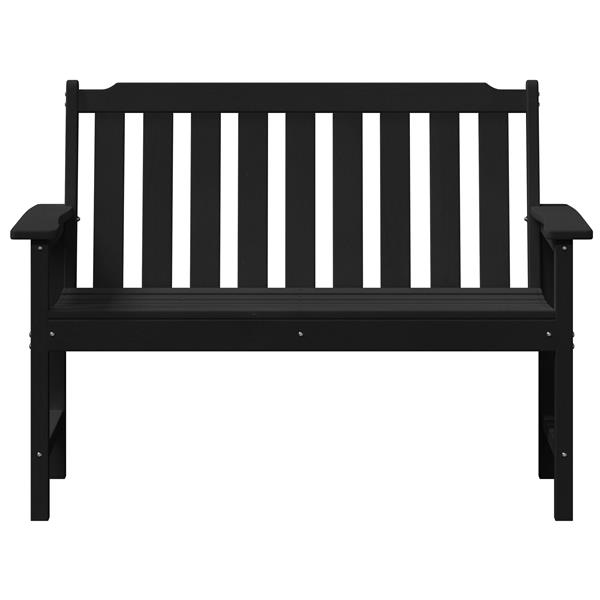 Grote foto vidaxl tuinbank zwart 120 cm hdpe tuin en terras tuinmeubelen
