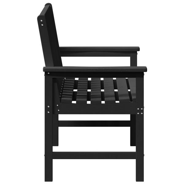 Grote foto vidaxl tuinbank zwart 120 cm hdpe tuin en terras tuinmeubelen