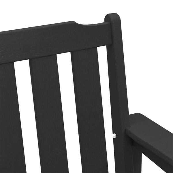 Grote foto vidaxl tuinbank zwart 120 cm hdpe tuin en terras tuinmeubelen