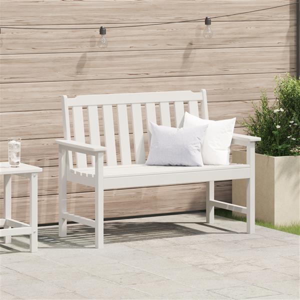 Grote foto vidaxl ligbed wit 120 cm hdpe tuin en terras tuinmeubelen