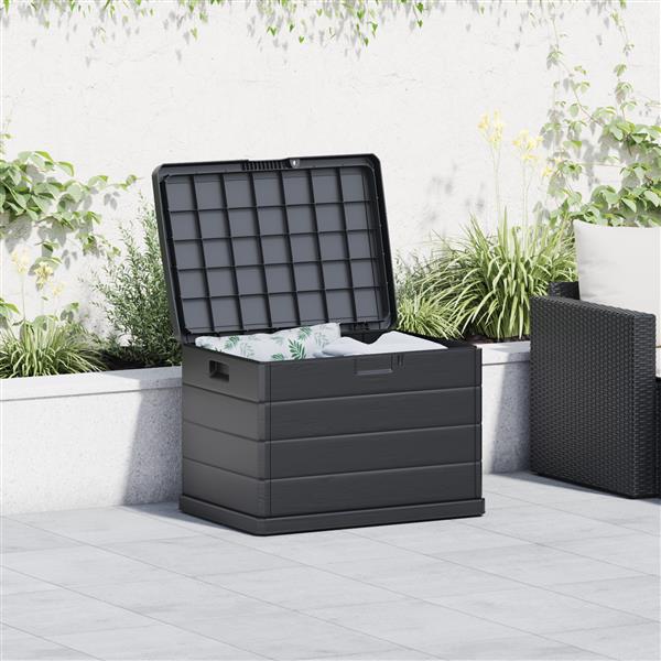 Grote foto vidaxl tuinbox 77 5x54 5x53 cm 170 l kunststof grijs tuin en terras overige tuin en terras