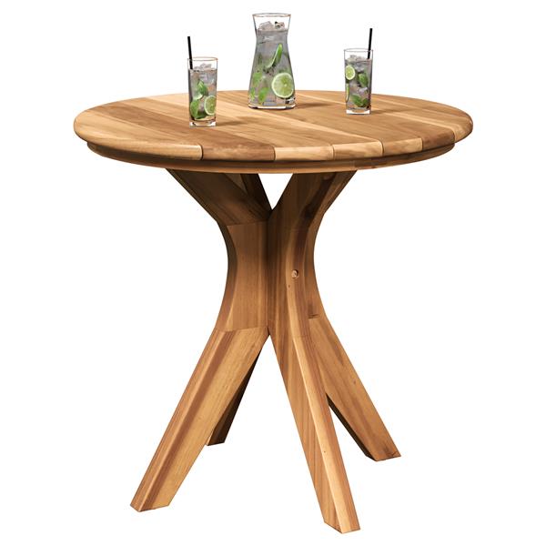 Grote foto vidaxl tuin koffietafel 55x51 cm massief teakhout tuin en terras tuinmeubelen