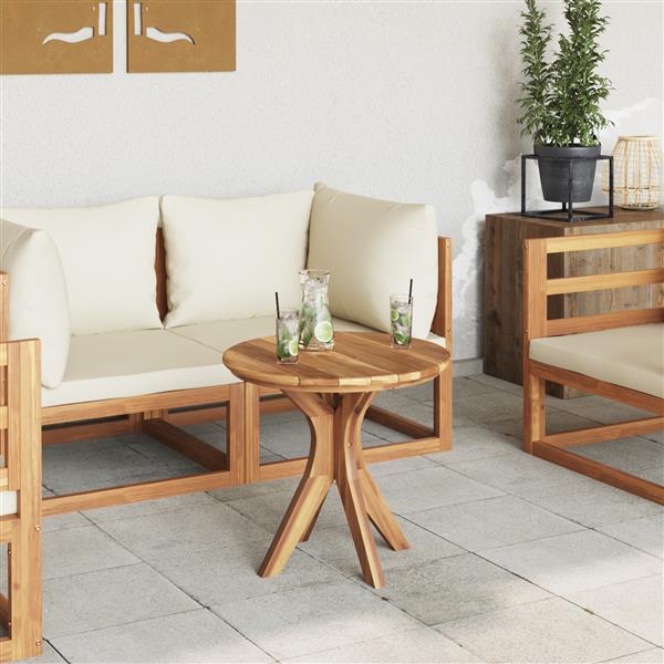 Grote foto vidaxl tuin koffietafel 55x51 cm massief teakhout tuin en terras tuinmeubelen