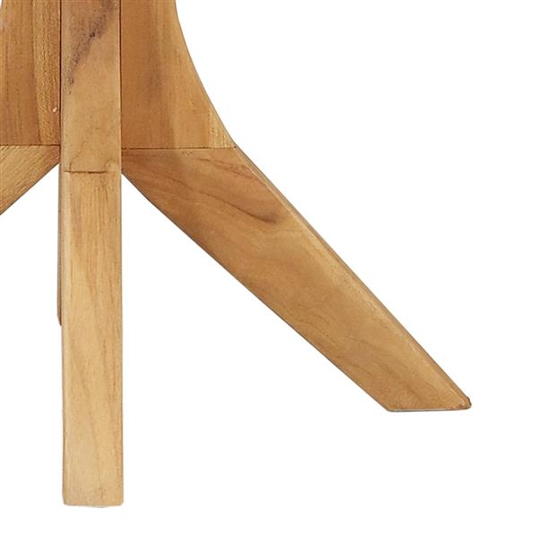 Grote foto vidaxl tuin koffietafel 55x51 cm massief teakhout tuin en terras tuinmeubelen