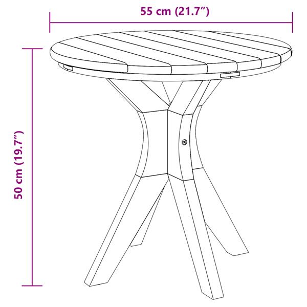 Grote foto vidaxl tuin koffietafel 55x51 cm massief teakhout tuin en terras tuinmeubelen