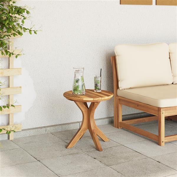 Grote foto vidaxl tuin bijzettafel 40x41 cm massief teakhout tuin en terras tuinmeubelen