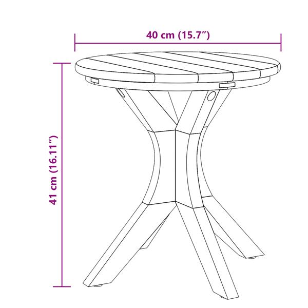 Grote foto vidaxl tuin bijzettafel 40x41 cm massief teakhout tuin en terras tuinmeubelen