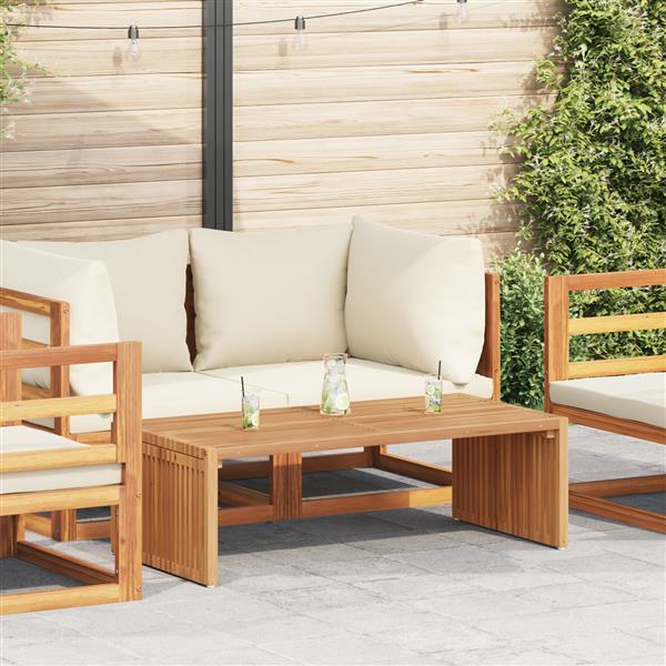 Grote foto vidaxl tuin bijzettafel 110x55x35 5 cm massief teakhout tuin en terras tuinmeubelen