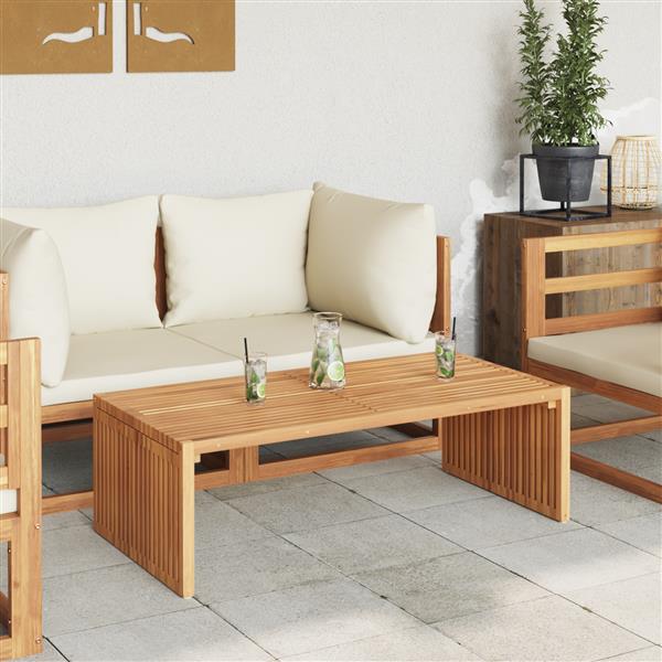 Grote foto vidaxl tuin bijzettafel 110x55x35 5 cm massief teakhout tuin en terras tuinmeubelen