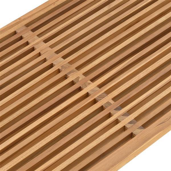 Grote foto vidaxl tuin bijzettafel 110x55x35 5 cm massief teakhout tuin en terras tuinmeubelen