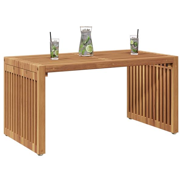 Grote foto vidaxl tuin bijzettafel 70x37 5x35 5 cm van massief teakhout tuin en terras tuinmeubelen