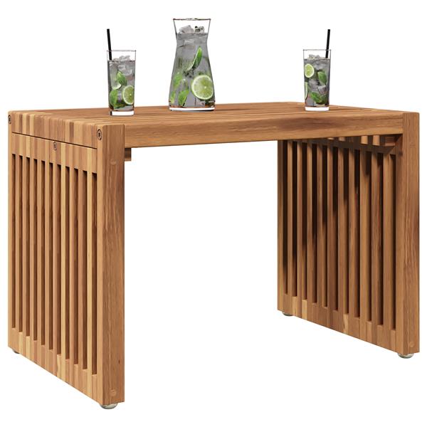 Grote foto vidaxl tuin bijzettafel 50x32 5x35 cm massief teakhout tuin en terras tuinmeubelen