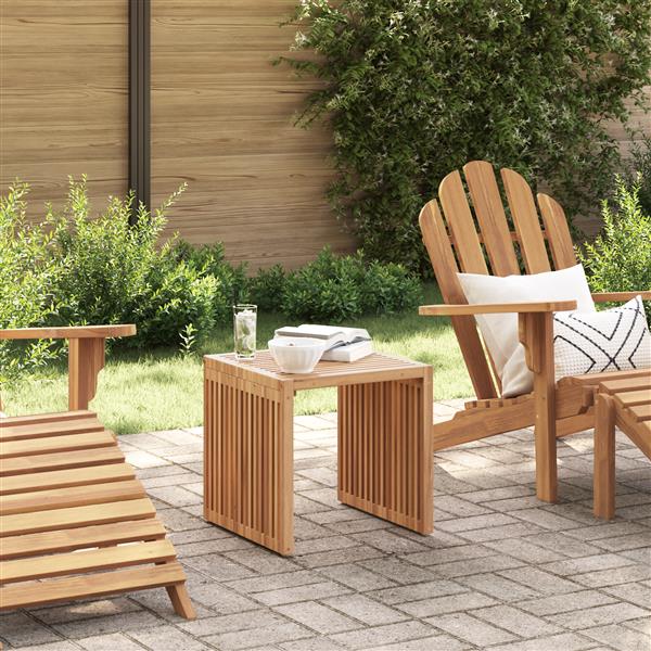 Grote foto vidaxl tuin bijzettafel 45x42 5x45 cm van massief teakhout tuin en terras tuinmeubelen