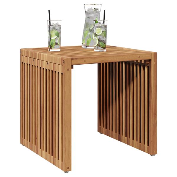 Grote foto vidaxl tuin bijzettafel 45x42 5x45 cm van massief teakhout tuin en terras tuinmeubelen