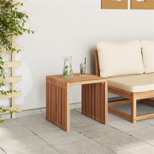 Grote foto vidaxl tuin bijzettafel 45x42 5x45 cm van massief teakhout tuin en terras tuinmeubelen