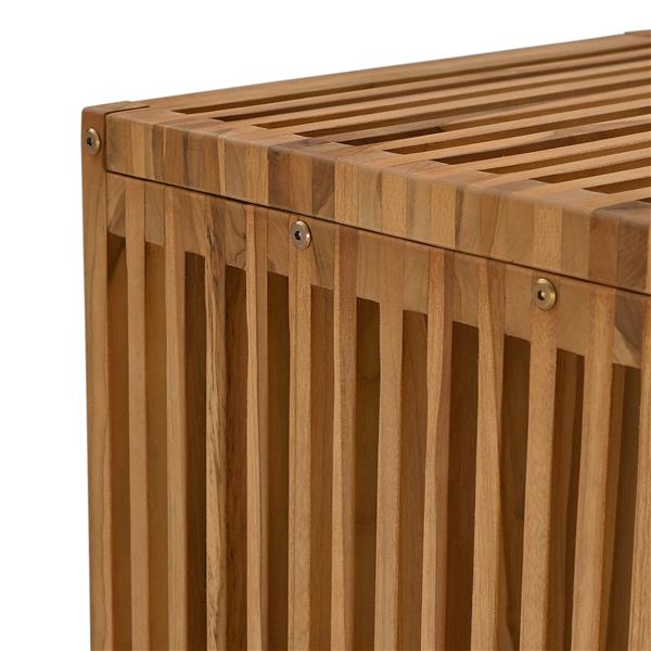 Grote foto vidaxl tuin bijzettafel 45x42 5x45 cm van massief teakhout tuin en terras tuinmeubelen