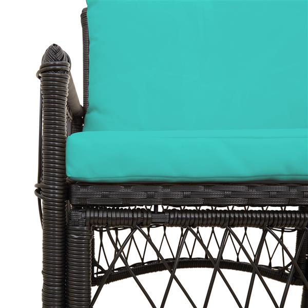 Grote foto vidaxl ligstoel met kussens zwart 60x70x78 cm poly rattan tuin en terras tuinmeubelen