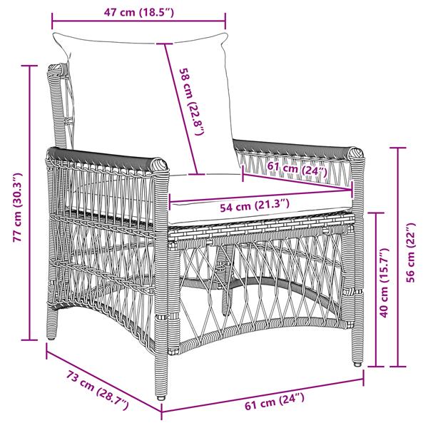 Grote foto vidaxl ligbed met kussens grijs poly rattan tuin en terras tuinmeubelen