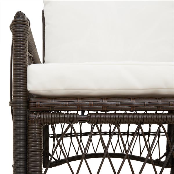 Grote foto vidaxl ligbed met kussens bruin 60x70x78 cm poly rattan tuin en terras tuinmeubelen
