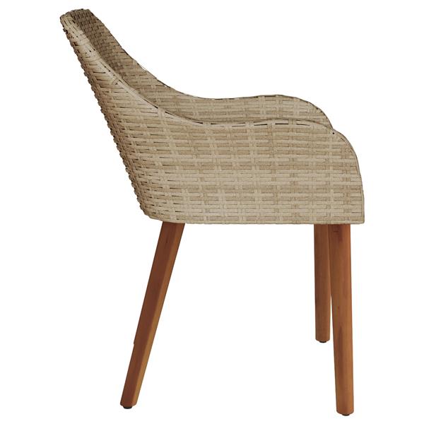 Grote foto vidaxl tuinstoelen met kussens 2 stuks beige poly rattan tuin en terras tuinmeubelen