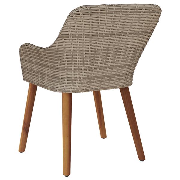 Grote foto vidaxl tuinstoelen met kussens 2 stuks zwart poly rattan tuin en terras tuinmeubelen