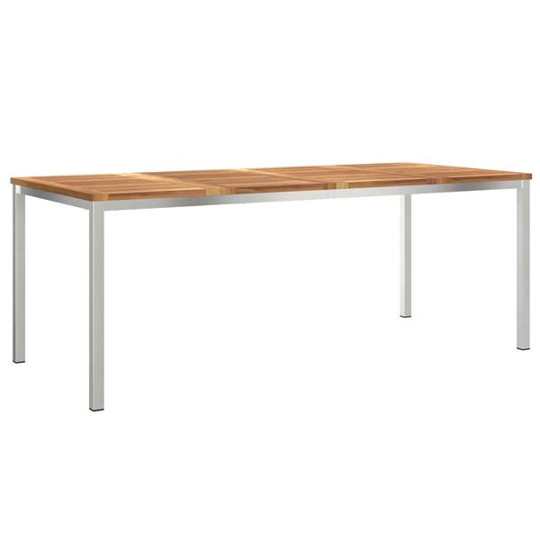Grote foto vidaxl buiten eettafel 200x90x74 5 cm massief teakhout tuin en terras tuinmeubelen