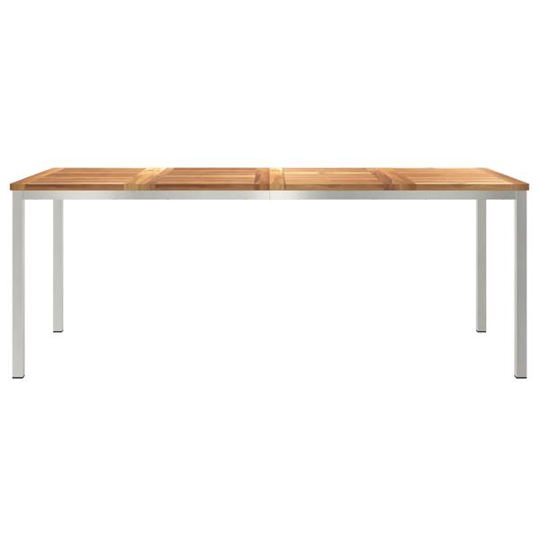 Grote foto vidaxl buiten eettafel 200x90x74 5 cm massief teakhout tuin en terras tuinmeubelen