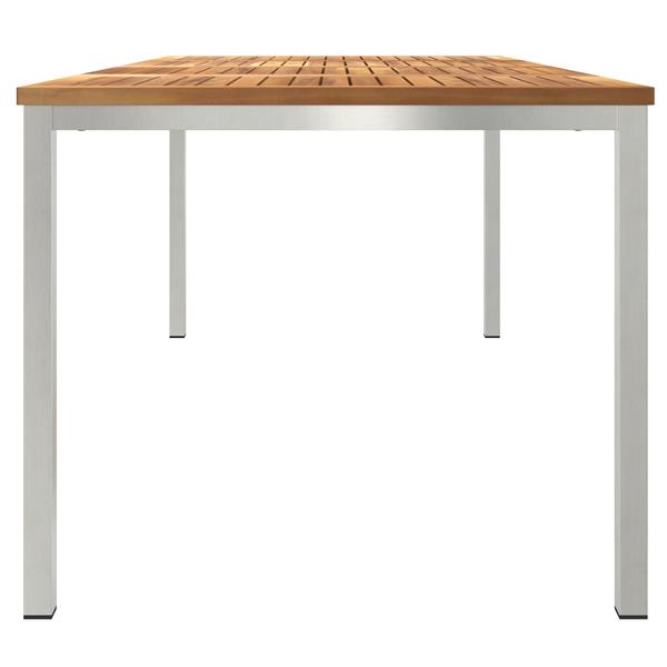 Grote foto vidaxl buiten eettafel 200x90x74 5 cm massief teakhout tuin en terras tuinmeubelen