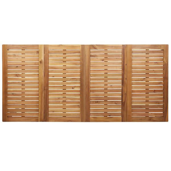 Grote foto vidaxl buiten eettafel 200x90x74 5 cm massief teakhout tuin en terras tuinmeubelen