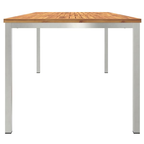 Grote foto vidaxl buiten eettafel 200x90x74.5 cm van massief acaciahout tuin en terras tuinmeubelen