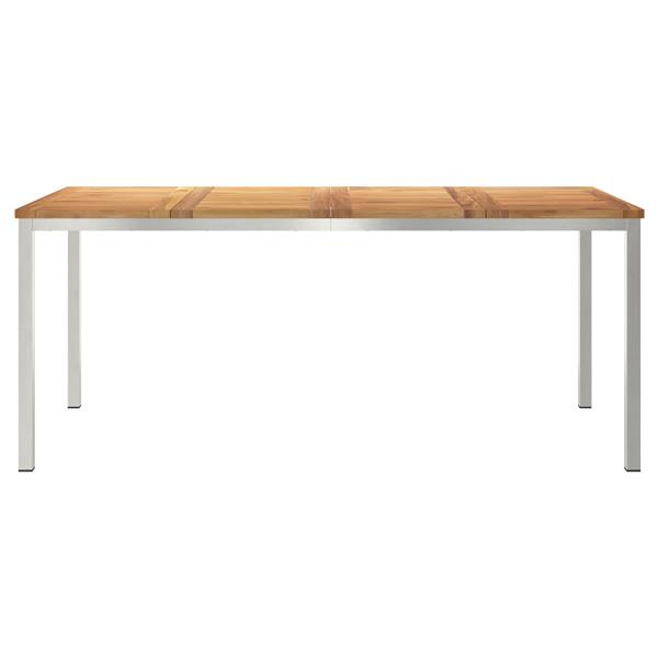 Grote foto vidaxl buiten eettafel 180x90x75 cm massief teakhout tuin en terras tuinmeubelen