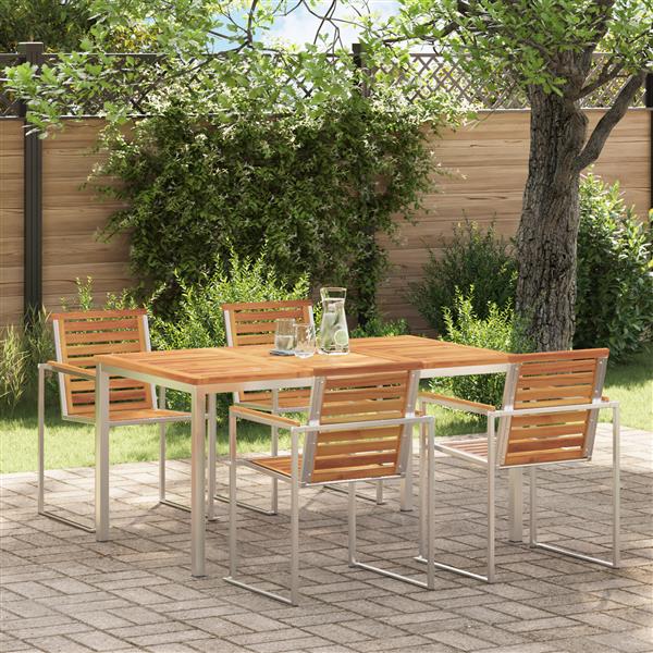 Grote foto vidaxl tuin eettafel 150x90x75 cm van acaciahout tuin en terras tuinmeubelen