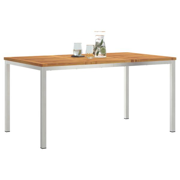 Grote foto vidaxl tuin eettafel 150x90x75 cm van acaciahout tuin en terras tuinmeubelen