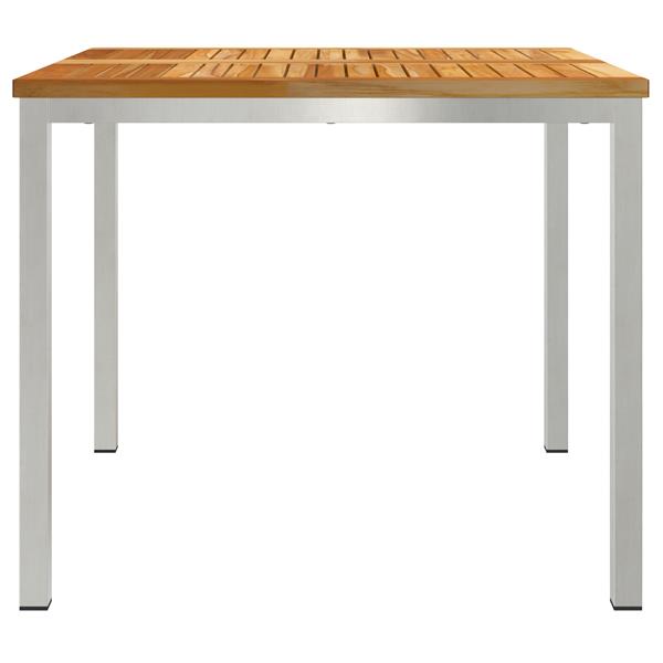 Grote foto vidaxl buitentafel 90x90x74 5 cm van massief teakhout tuin en terras tuinmeubelen