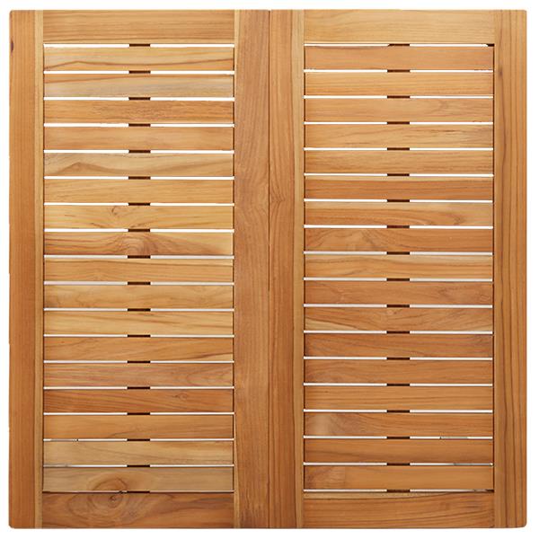 Grote foto vidaxl buitentafel 90x90x74 5 cm van massief teakhout tuin en terras tuinmeubelen