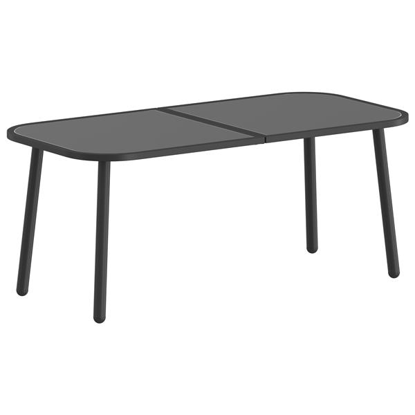 Grote foto vidaxl 4 deligt salontafelset poly rattan en staal bruin tuin en terras tuinmeubelen