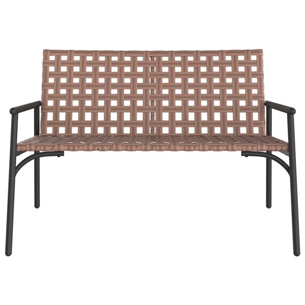 Grote foto vidaxl tuinbank 113x79x75 cm poly rattan zwart tuin en terras tuinmeubelen