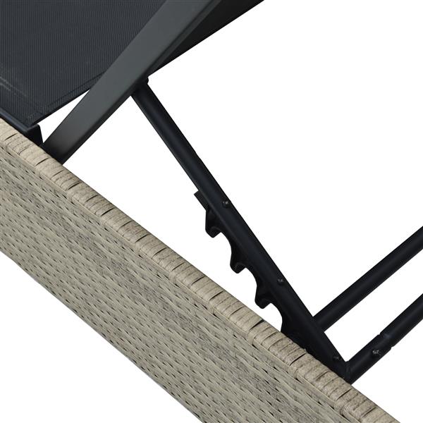 Grote foto vidaxl ligbed 60x200x27 cm poly rattan beige tuin en terras tuinmeubelen