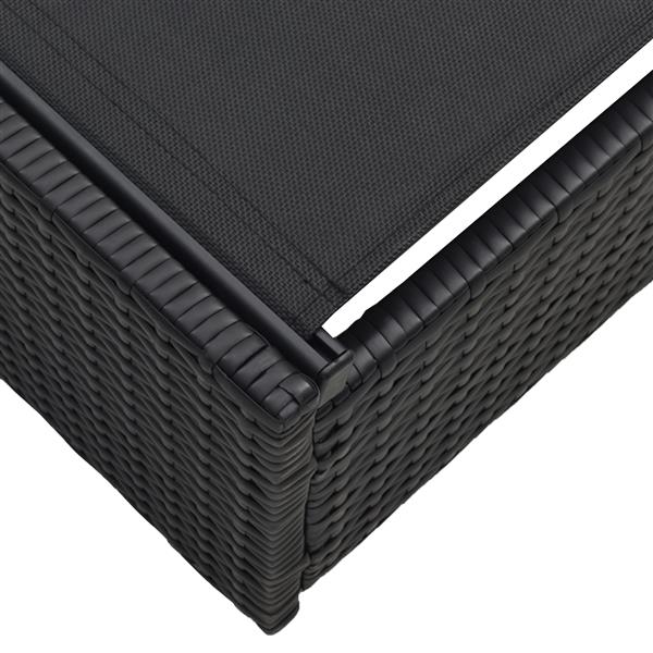 Grote foto vidaxl ligbed 60x200x27 cm poly rattan zwart tuin en terras tuinmeubelen