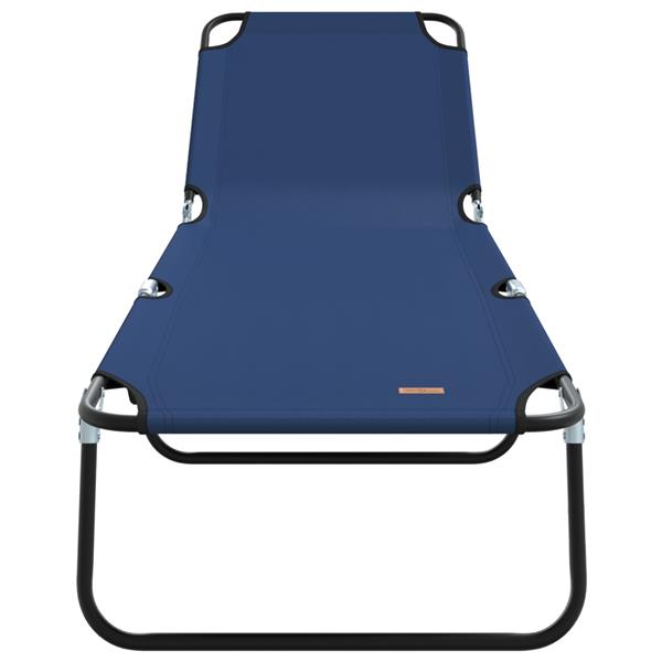 Grote foto vidaxl vouwbare ligbed 2 stuks draagbaar blauw 600d oxford stof tuin en terras tuinmeubelen