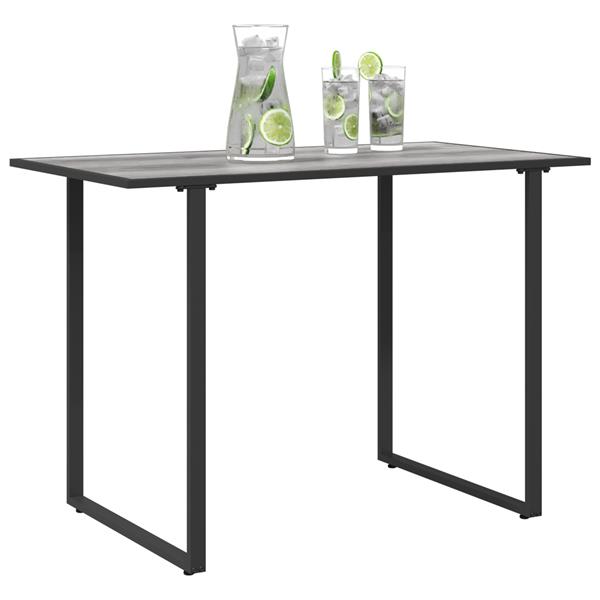Grote foto vidaxl tuintafel 100x55x70 cm dpc en staal grijs tuin en terras tuinmeubelen
