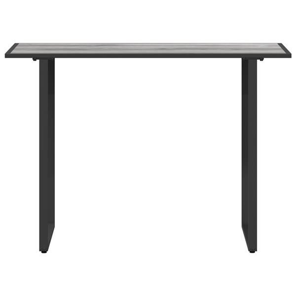 Grote foto vidaxl tuintafel 100x55x70 cm dpc en staal grijs tuin en terras tuinmeubelen