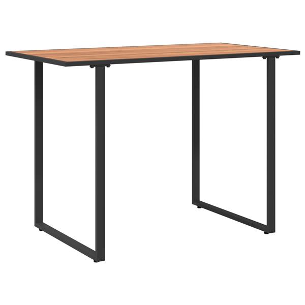 Grote foto vidaxl tuintafel 100x55x70 cm dpc en staal bruin tuin en terras tuinmeubelen