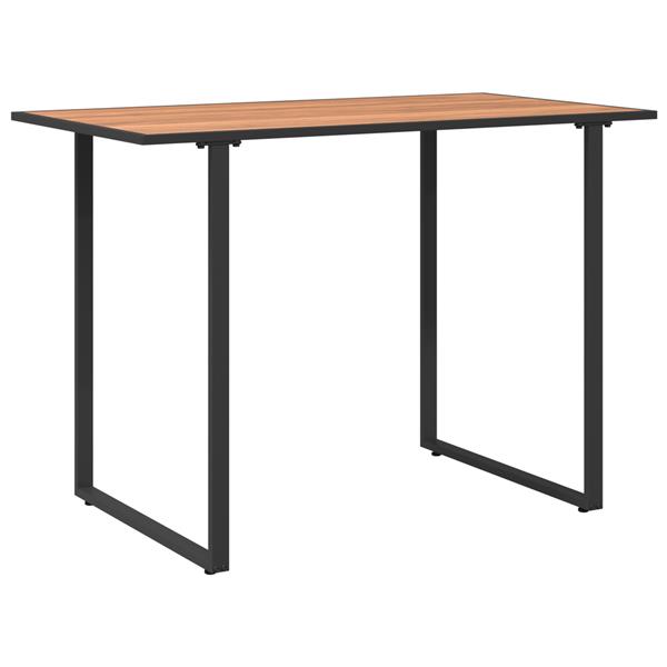 Grote foto vidaxl tuintafel 100x55x70 cm dpc en staal bruin tuin en terras tuinmeubelen