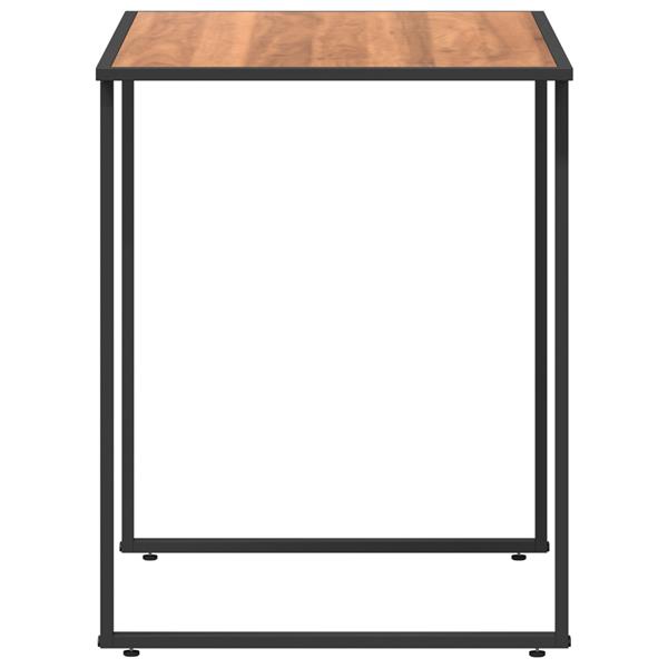 Grote foto vidaxl tuintafel 100x55x70 cm dpc en staal bruin tuin en terras tuinmeubelen