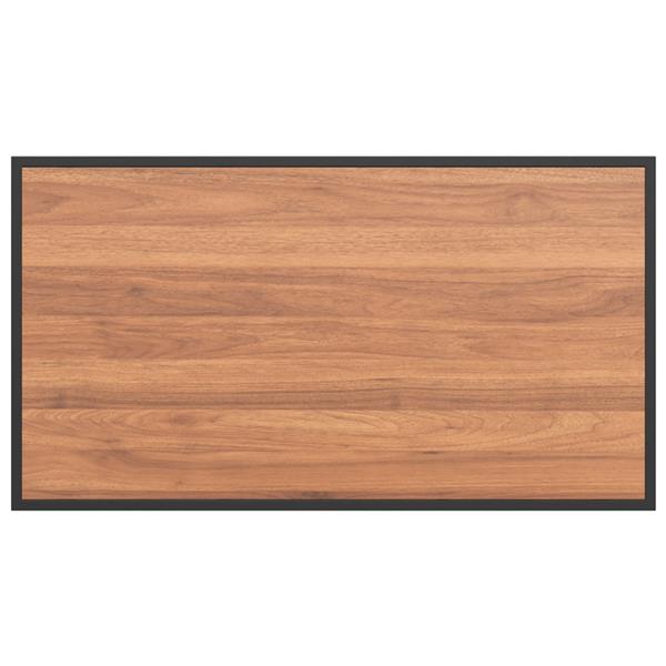 Grote foto vidaxl tuintafel 100x55x70 cm dpc en staal bruin tuin en terras tuinmeubelen