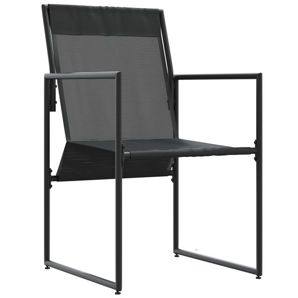 Grote foto vidaxl tuinstoelen 4 st met kussens textileen zwart tuin en terras tuinmeubelen
